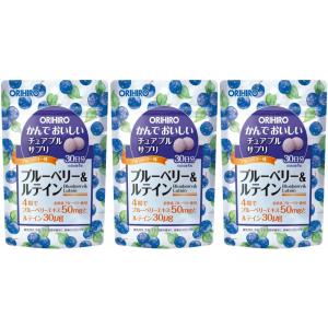 ブルーベリー かんでおいしいチュアブルサプリ ブルーベリー＆ルテイン 3個 送料無料