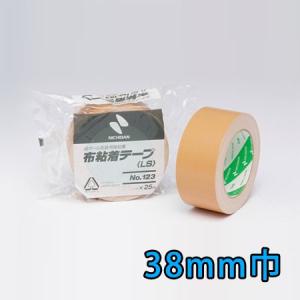 ニチバン 布粘着テープ<LS> NO.123　38mm 180巻 重梱包用 ガムテープ　N123LS-38-180｜hikkoshishizai