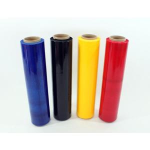 カラーストレッチフィルム　6巻入り　20μ×500mm×300m　（黒　赤　黄　青）