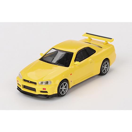 MINI GT 1/64 Nissan スカイライン GT-R R34 Vスペック ライティングイエ...