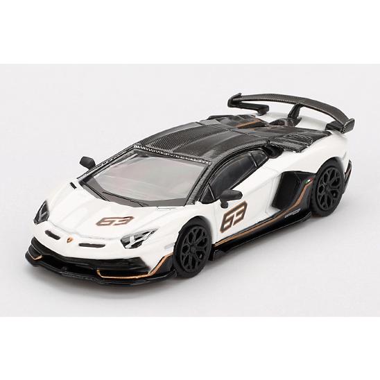 MINI GT 1/64 ランボルギーニ アヴェンタドール SVJ 63 Bianco Asopo(...