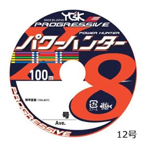 YGKよつあみ PEライン パワーハンタープログレッシブ X8 100ｍ連結 12号(4988494039934) (連結100m単位でカット）YGK POWER HUNTER｜hikoboshi-fishing