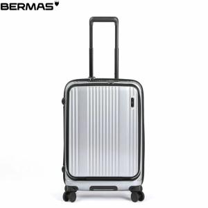 バーマス BERMAS キャリーケース スーツケース INTER CITY フロントオープン53L 56cm シルバー 60521 出張 旅行 ビジネス BER6052122｜hikyrm