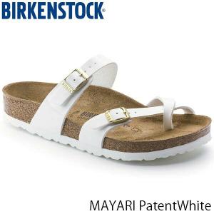 ビルケンシュトック サンダル レディース マヤリ Mayari フラット ストラップ Gc おしゃれ 上品 カジュアル Birkenstock 国内正規品 パテントホワイト 幅広