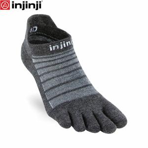 injinji インジンジ ラン ライトウェイト ノーショウ ウール スレート 五本指ソックス 靴下 アウトドア ランニング 261610 INJ261610SLA｜hikyrm