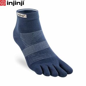 injinji インジンジ ラン オリジナル ミニクルー ネイビー 五本指ソックス 靴下 アウトドア ランニング 282130 INJ282130NVY｜hikyrm