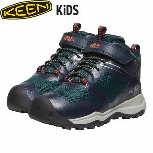 キーン シューズ キッズ ワンデュロ ミッド ウォータープルーフ 防水 KEEN CHILDREN WANDURO MID WP SKYCAPTAIN×SEAMOSS KEE1028016｜hikyrm