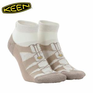 キーン 靴下 ユニセックス ニューポートイシュ ローカット ソックス KEEN UNISEX NEWPORT-ISH LO-CUT SOCKS WHITE×BIRCH KEE1028261｜hikyrm