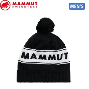 マムート メンズ 帽子 キャップ ビーニー ニット帽 1191-01100 MAMMUT Peaks Beanie black-white MAM1191011000047｜hikyrm