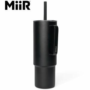 ミアー MiiR タンブラー マグボトル 蓋 All Day Straw Cup 32oz / 946ml Black ストロー ダブルウォール 保冷 保温 ADSC1SV32002 国内正規品 MII0840150805458｜hikyrm