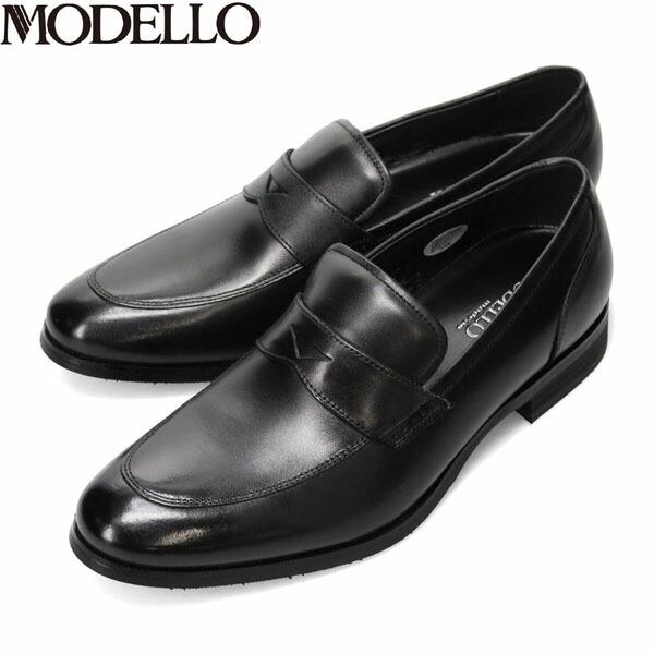 モデロ MODELLO メンズ 紳士靴 スリッポン DM7403 BLACK 抗菌 防臭 マドラス ...