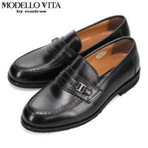 モデロヴィータ MODELLO VITA メンズ 紳士靴 ビットローファー スリッポン ビジネスシューズ SPVT5573 BLACK 4E マドラス madras MOVSPVT5573BLA｜hikyrm