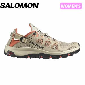 サロモン SALOMON レディース スニーカー ウォーターシューズ TECHAMPHIBIAN 5 W WhitePepper/BleachedSand/LivingCoral 水陸両用 速乾 キャンプ SALL47432400｜hikyrm