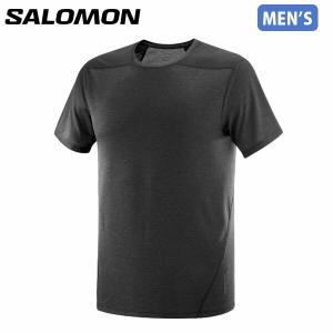 サロモン SALOMON メンズ 半袖TシャツOUTLINE SS TEE M DEEP BLACK/DEEP BLACK/ SALLC2116900｜hikyrm