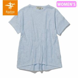 セール フォックスファイヤー Foxfire レディース Tシャツ 半袖 TSボタニカルティーS/S カットソー キャンプ サックス T-FOX8215227041｜hikyrm