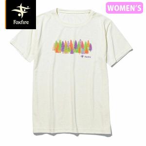 セール フォックスファイヤー Foxfire レディース Tシャツ 半袖 CシールドカラーフォレストティーS/S カットソー キャンプ オフホワイト T-FOX8215231002｜hikyrm