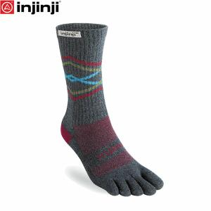 injinji インジンジ トレイル ミッドウェイト クルー ピーク 五本指ソックス 靴下 アウトドア トレイルランニング 213170 INJ213170PEK｜hikyrm