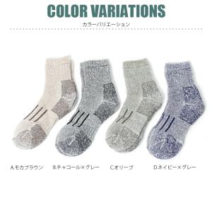 メリノウールソックス 厚手 ミディアムクルー ...の詳細画像5