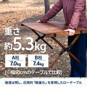 アウトドアテーブル ハイランダー ウッドロール...の詳細画像1