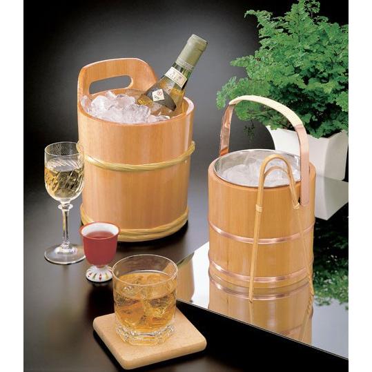 アイスペール ワインクーラー 日本製 天然木椹 ヒノキ科 モダン酒器