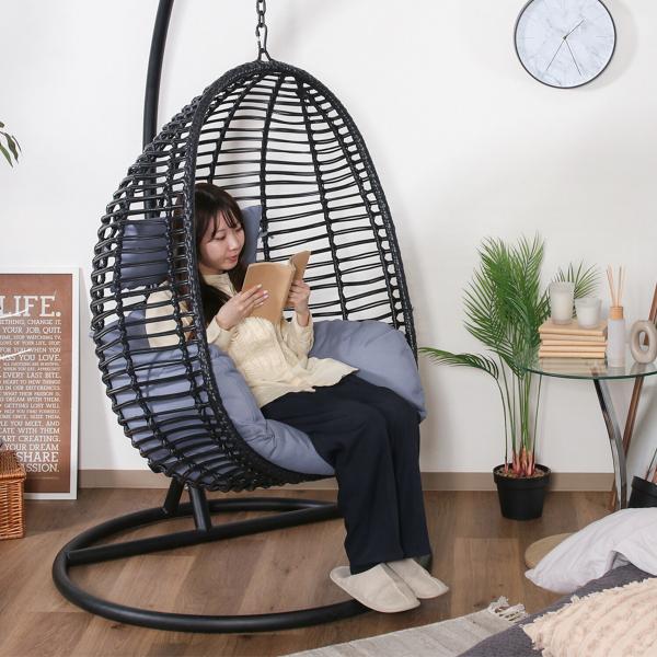 ハンモックの新タイプ ハンギングチェアー リラックスチェア ブランコ 揺り篭 ゆりかご お店のディス...
