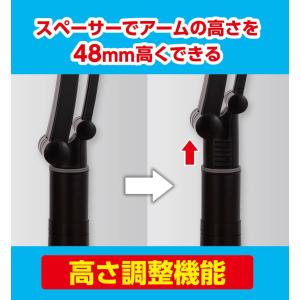 テレホンスタンド ハイタイプ 電話台 クランプ...の詳細画像2