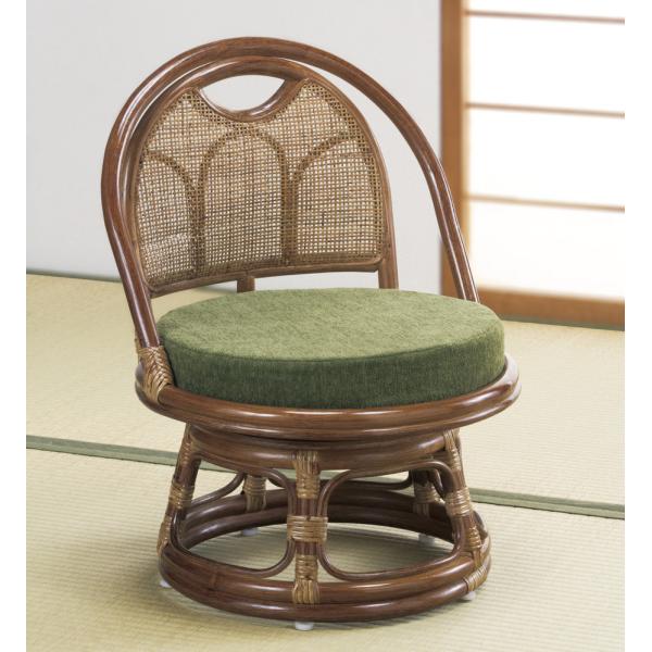 籐 ラタン rattan 高座椅子 座椅子 回転式 民芸和家具 アジアン