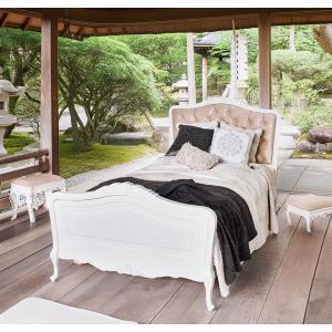 ベッドフレーム 単品 セミダブル 姫系 かわいい アンティーク調 白