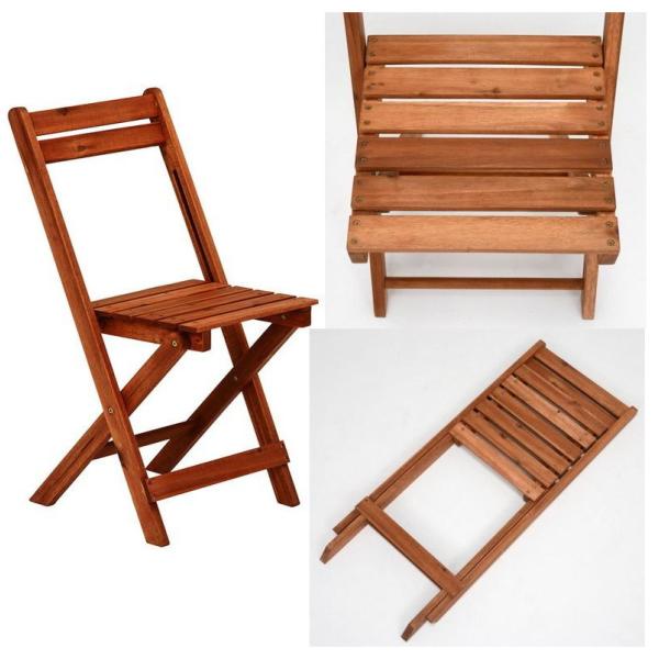 折りたたみ式 カフェチェアー ガーデンチェアー 天然木製 アカシア材 オイル塗装 折り畳み式 フォー...