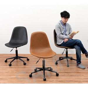 オフィスチェア 事務椅子 ワークチェアー キャスター付き レトロ ガス圧昇降式 キャスター付き 回転...