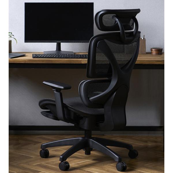 オフィスチェアー ハイバック ヘッドレスト フットレスト 付き chair 椅子 いす イス ワーク...