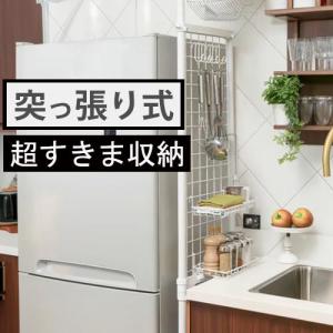 つっぱり式 隙間ラック ネットパネル ワイヤーネット ネットスタンド 41cm幅 ディスプレイ メッシュパネル 突っ張り ディスプレイネット