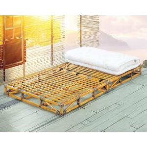 籐 シングルベッド ヘッダー・フッター有り ラタン家具 高さ26cm