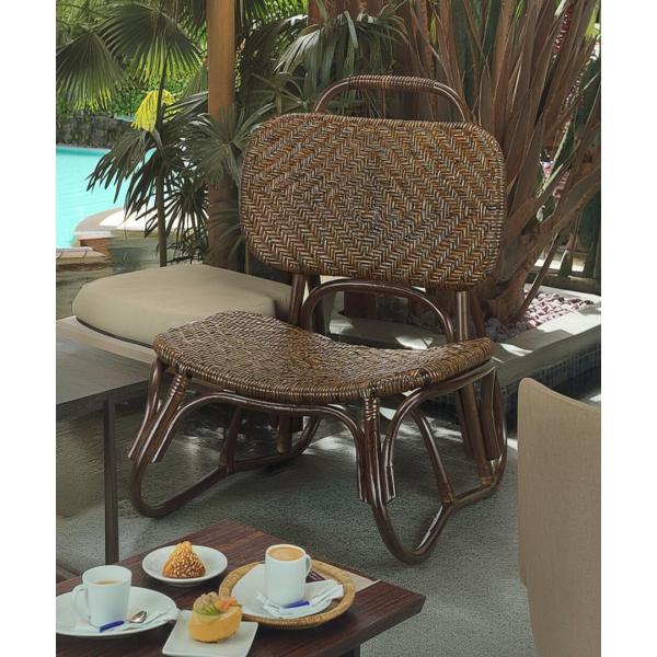 籐 アジロ編み ラタン 軽量 アジアン 和風 旅館 日本風 高座椅子 正座の代わり ハワイアン トロ...