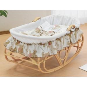 ヨーラン ラタン ベビーベッド ゆりかご 籐家具 幅95cm（ ベビーベッド