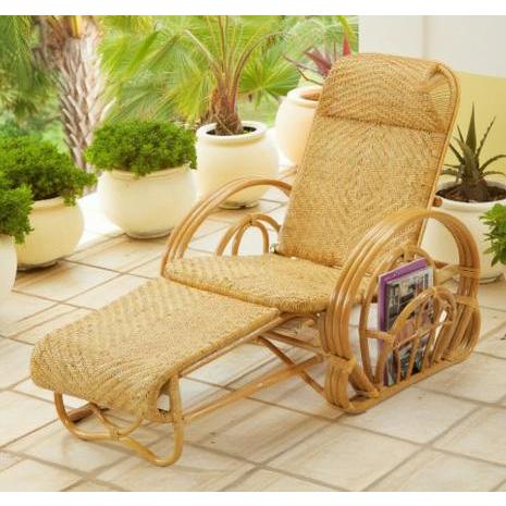 折りたたみ寝椅子リラックスリクライニングチェア籐ラタン製
