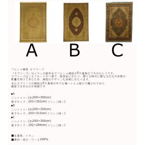 ペルシャ絨毯 高級 タブリーズ ウール 手織 ...の詳細画像4