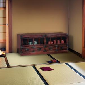 民芸調・水屋 食器棚 JAPANROOM アジアン家具 激安 インテリア家具 和