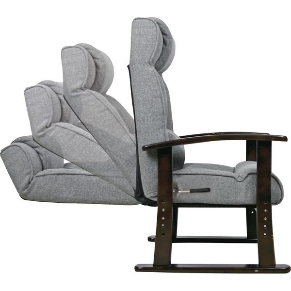 レバー式リクライニング高座椅子