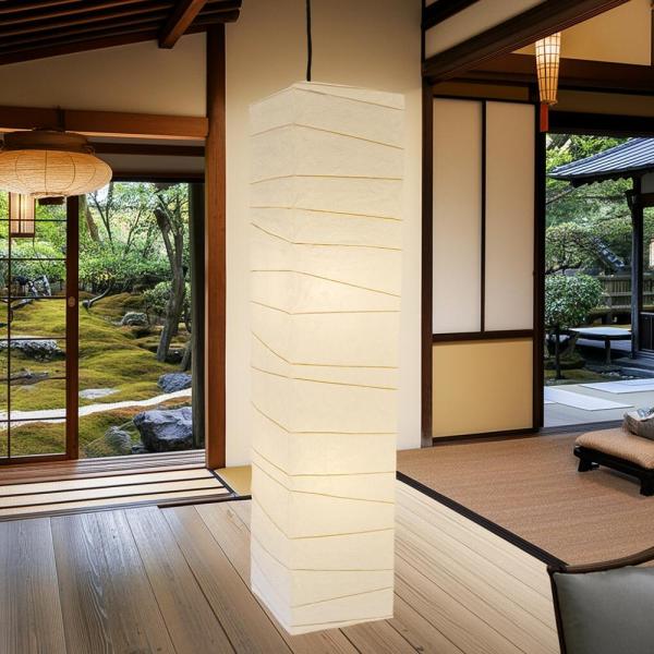 日本製和紙照明大型照明吹き抜け用和風天井照明ペンダントライト人気揉み紙仕様