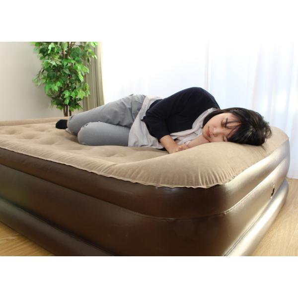 エアーベッド 電動ポンプ内蔵 エアベッド キャンプベッド AIR BED 電動 自動で膨らみ 自動で...