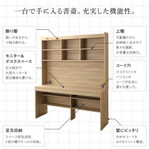 書斎 机 デスク 壁面収納 スリム 学習机 書...の詳細画像4