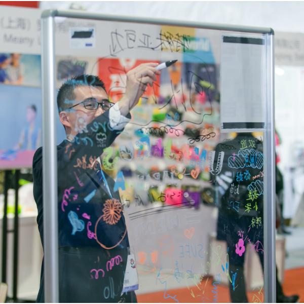 透明メニューボード パーティション 落書きできるパーテーション 間仕切り 自立式 キャスター付き 掲...