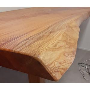 ダイニングテーブル4本脚セット 1枚板 天然木 欅 ケヤキ 無垢 1枚もの