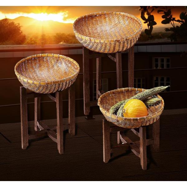 マルシェ 篭 かご カゴ 軽量 ざる ザル ショーケース 販売台 和風演出 ディスプレイ什器 商品陳...