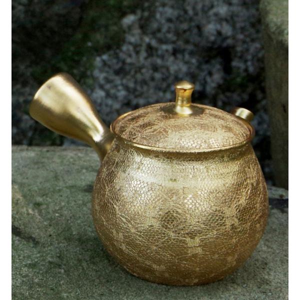 常滑焼 急須 受注生産品 日本製 高級 受注後約60日 昭龍黄金の茶注ジパング