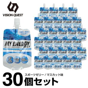 ビジョンクエスト VISION QUEST エネルギーゼリー スポーツゼリー マスカット味 箱売り 30個 EGJ-M 30 エネルギー補給 ゼリー飲料 低価格 rkt｜himaraya-bb