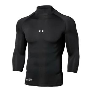 アンダーアーマー 野球 アンダーシャツ 長袖 メンズ UAヒートギアアーマー コンプレッション 3/4モック 1358644-001 UNDER ARMOUR 【メール便可】 bb｜himaraya-bb