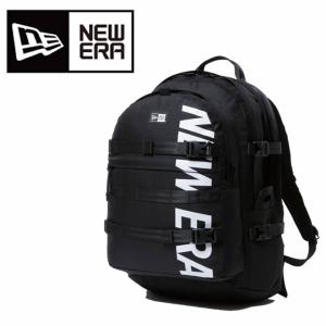 ニューエラ バックパック メンズ レディース キャリアパック 35L プリントロゴ ブラック × ホワイト 11783327 NEW ERA｜himaraya-okinawa