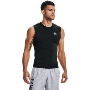 アンダーアーマー アンダーシャツ ノースリーブ メンズ UAヒートギアアーマー コンプレッション スリーブレス シャツ 1361522-001 UNDER ARMOUR｜himaraya-okinawa